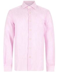 120% Lino - Striped Linen Shirt - Lyst