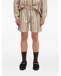 Pleasures - Elasticated-Waist Bermuda Shorts - Lyst