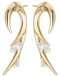 Shaun Leane - Large Hook Pearl Earrings - Lyst