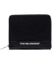 Off-White c/o Virgil Abloh Leather For Spending Clutch Bag in 