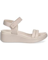 Ecco - Sandales Compensées Flowt Wedge Lx À Attache Scratch - Lyst