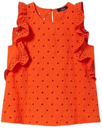 Twinset - Broderie Anglaise Ruffled Top - Lyst