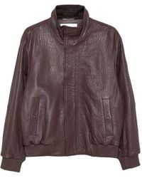 Lardini - Veste En Cuir À Fermeture Zippée - Lyst