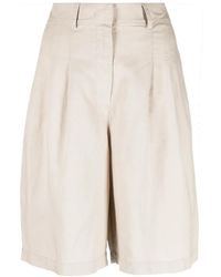 Emporio Armani - Pleat-Detail Tailored Shorts - Lyst