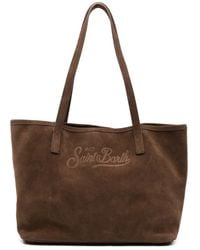 MC2 Saint Barth - Medium City Logo-Embossed Suede Tote Bag - Lyst