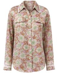 Paul & Joe - Geranium Floral-Print Lace-Trim Shirt - Lyst