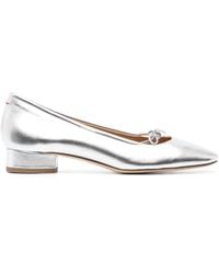 Aeyde - Darya Laminated Nappa Leather Silver Shoes - Lyst