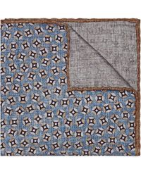 Brunello Cucinelli - Geometric-pattern Silk Pocket Scarf - Lyst