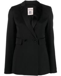 Semicouture - Satin-lapel Double-breasted Blazer - Lyst