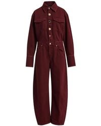 Essentiel Antwerp - Barrel-Leg Jewel-Button Jumpsuit - Lyst