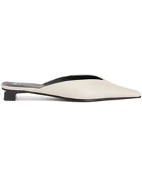 Ami Paris - Point-Toe Leather Mules - Lyst