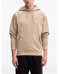 Guess - Monogram-Pattern Hoodie - Lyst