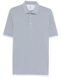 Brunello Cucinelli - Buttoned Short-Sleeve Polo Shirt - Lyst