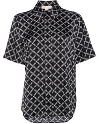 MICHAEL Michael Kors - Logo-print Satin Shirt - Lyst