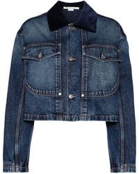 Stella McCartney - Chaqueta vaquera con cuello - Lyst
