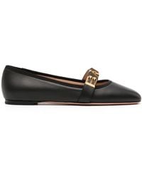 Bally - Balby Leather Ballerina Shoes - Lyst
