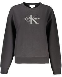 Calvin Klein - Logo-Print Crew-Neck Sweatshirt - Lyst
