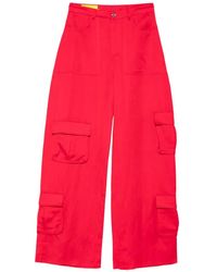 Marques'Almeida - Satijnen Cargo Broek - Lyst