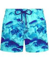 Vilebrequin - Moorise Coral-Print Swim Shorts - Lyst