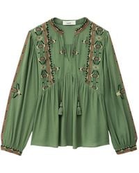 Ba&sh - Tilt Embroidered V-Neck Top - Lyst