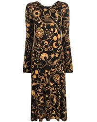 Marine Serre - Vestido midi con estampado Ornament Jewellery - Lyst