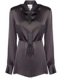 Semicouture - Button Hemd mit Bindegürtel - Lyst