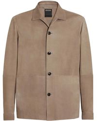 ZEGNA - Sheepskin Buttoned Chore Jacket - Lyst