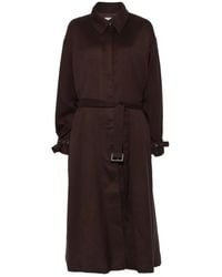LA PISCINE - Belted Oversized-Collar Jacket - Lyst