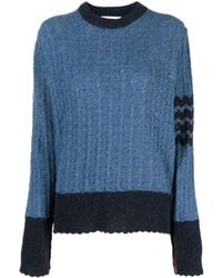 Thom Browne - Cable-Knit Pointelle Stitch Jumper - Lyst