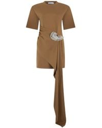GIUSEPPE DI MORABITO - Embellished Draped Mini Dress - Lyst