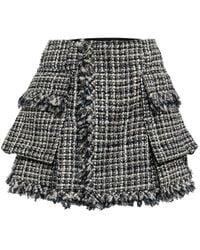Sacai - Twill Wool-Blend Skirt - Lyst
