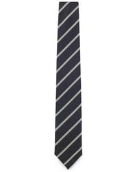 BOSS - Diagonal-Stripe Silk Tie - Lyst