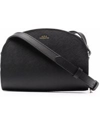 A.P.C. - Demi-Lune Leather Shoulder Bag - Lyst