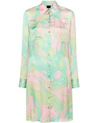Pinko - Robe-chemise à imprimé abstrait - Lyst