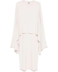 Goen.J - Geribbelde Jurk Met Cape - Lyst