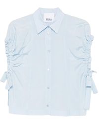 Erika Cavallini Semi Couture - Ruched-Sleeve Shirt - Lyst