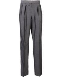 Maison Margiela - Belted Tapered Trousers - Lyst