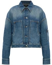 Amiri - Logo-Charm Denim Jacket - Lyst