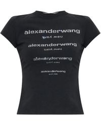 Alexander Wang - Crystal-Embellished T-Shirt - Lyst