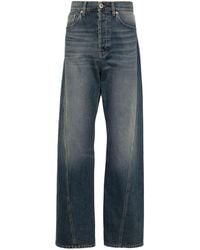 Lanvin - Straight Katoenen Jeans Met Gedraaid Detail - Lyst