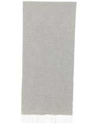 Fileria - Herringbone-Patterned Fringed Scarf - Lyst