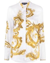 Versace - Camisa con estampado Chain Couture - Lyst