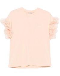 Twinset - T-Shirt À Manches Volantées - Lyst