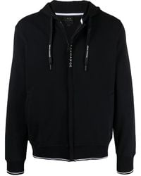 ARMANI EXCHANGE - Logo-Print Zip-Up Hoodie - Lyst