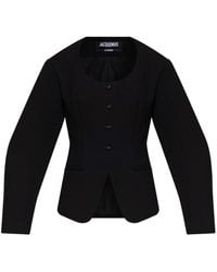 Jacquemus - Button-Fastening Balloon-Sleeve Jacket - Lyst