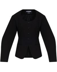 Jacquemus - Button-Fastening Balloon-Sleeve Jacket - Lyst