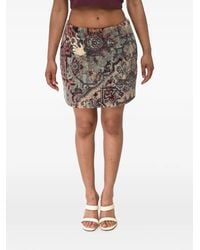 Off-White c/o Virgil Abloh - Paisley-Print A-Line Mini Skirt - Lyst