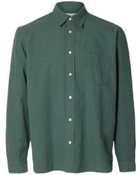 SELECTED - Chemise À Manches Longues En Seersucker - Lyst