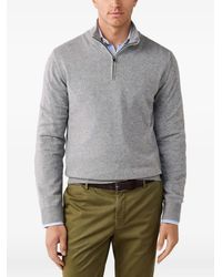 Hackett - Quarter-Zip Elbow-Patch Sweater - Lyst