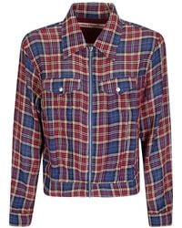 Stockholm Surfboard Club - Zipped Checked Shirt Jacket - Lyst